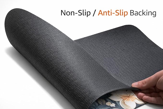 7AGAT non-slip decorative bath rug with soft absorbent fabric, ideal for indoor rooms, bedrooms, kitchens, and bathrooms.