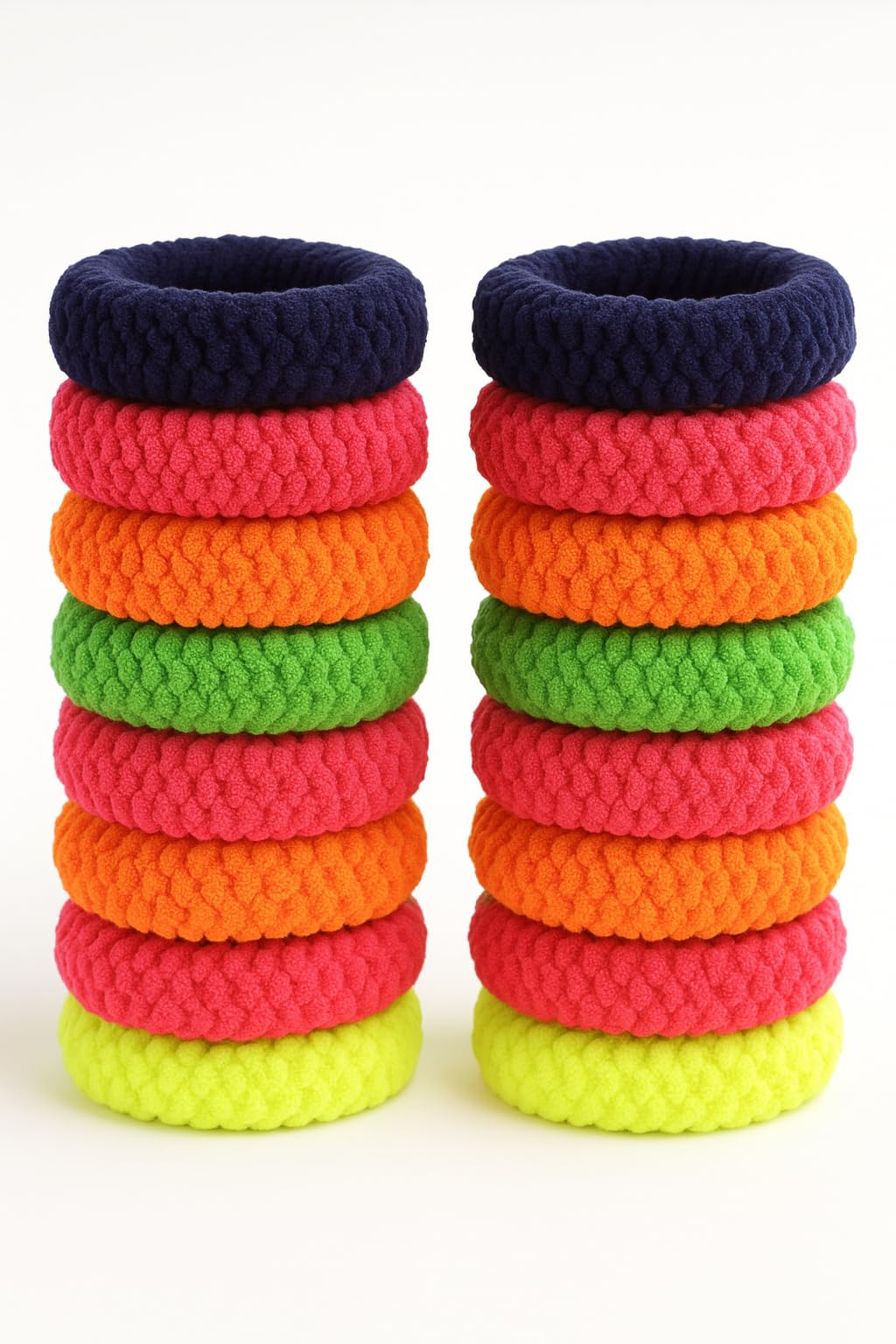Multicolor braided hair ties for women and girls, thick elastic scrunchies with strong hold, preventing damage, pack of 12.