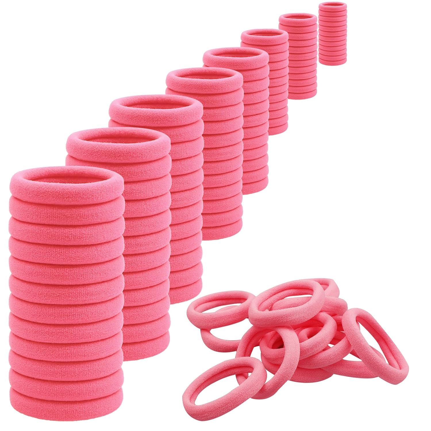 Seamless thick cotton elastic hair ties for women by 7AGAT, designed for gentle, damage-free ponytail holding.