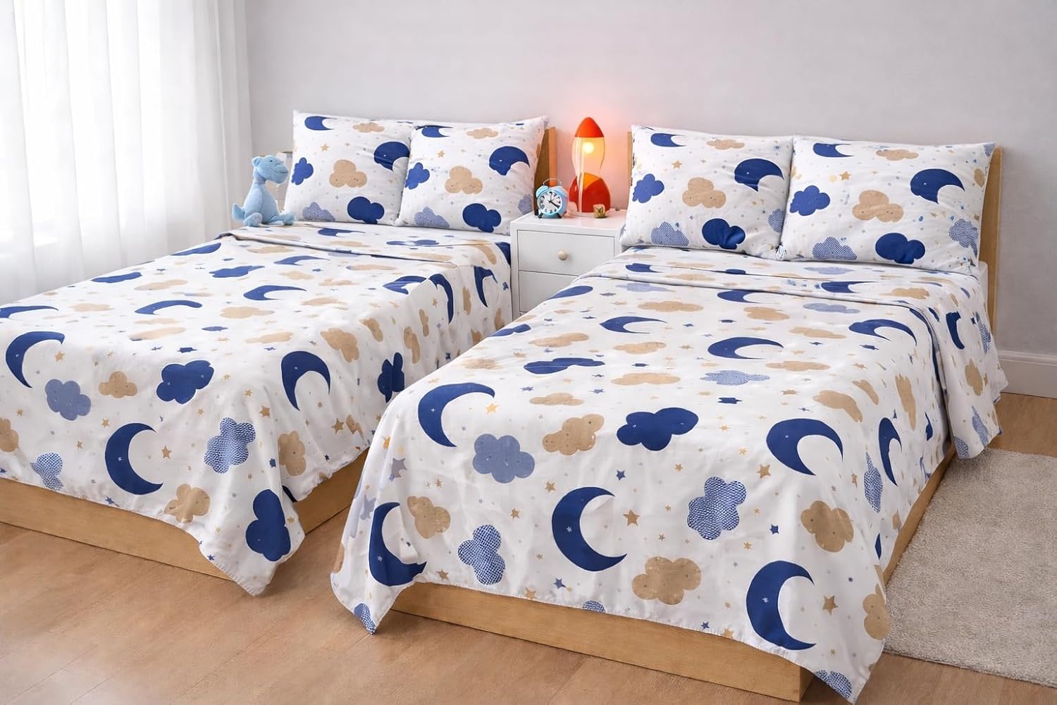 7AGAT soft bed sheet set with breathable fabric and pillowcases, durable and easy care for comfortable everyday bedding