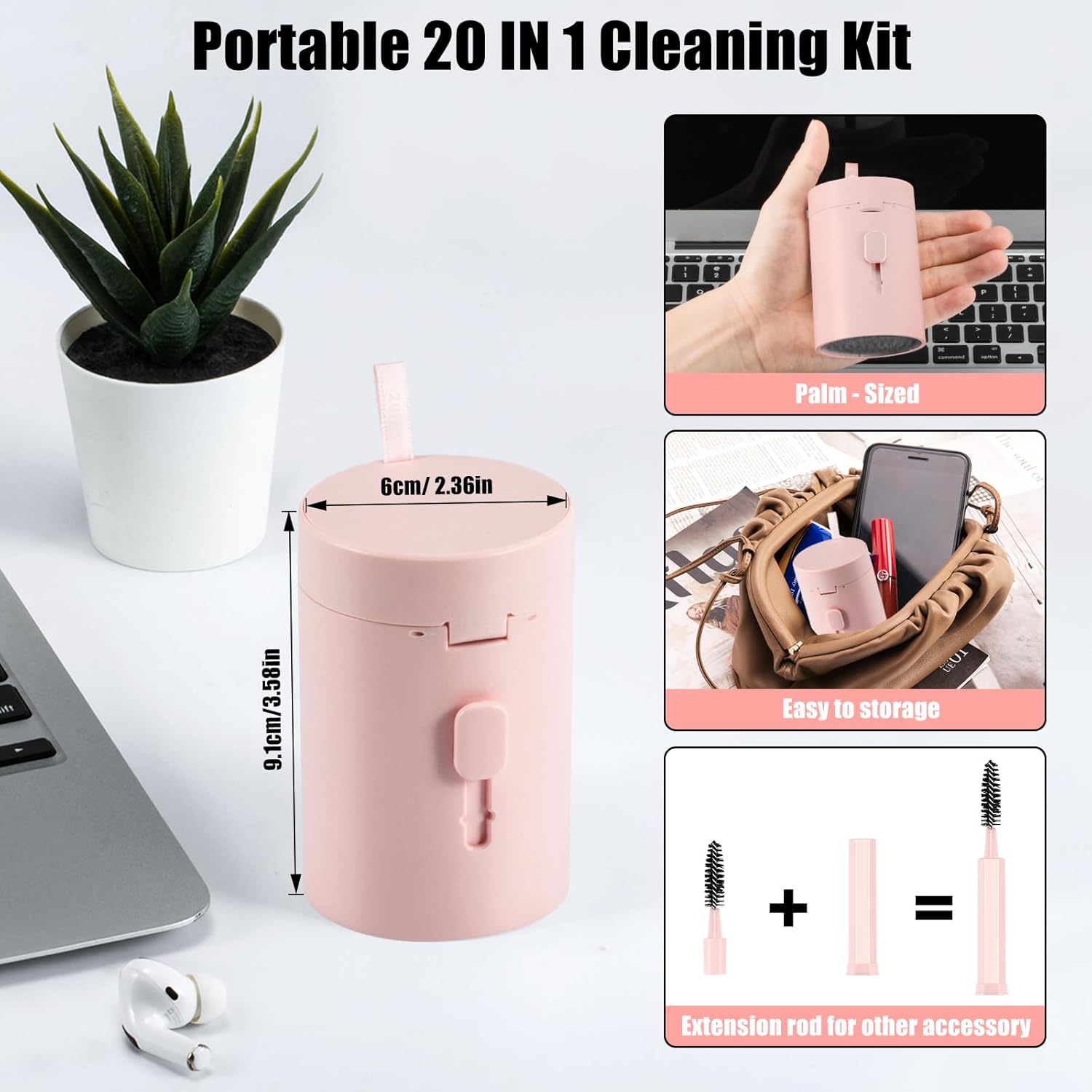 7AGAT laptop and electronic device cleaner kit with spray, keyboard brush, and tools for iPhone, MacBook, iPad, AirPods, and screens