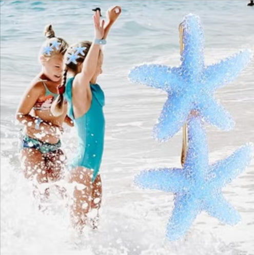 Starfish hair clips by 7AGAT, durable plastic resin claws with ocean-inspired design, secure grip for daily or special occasion styling