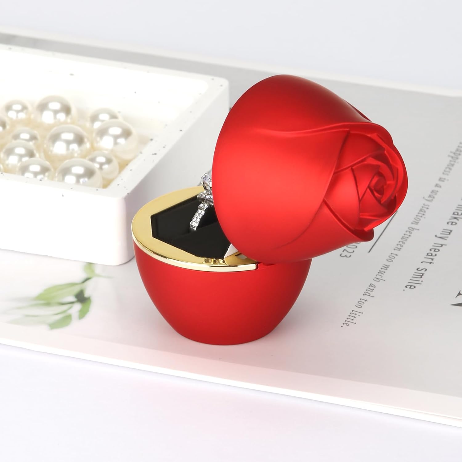 Royal Crown Velvet bracelet box by 7AGAT featuring a flower shape with gold-tone accents, elegant jewelry gift case.