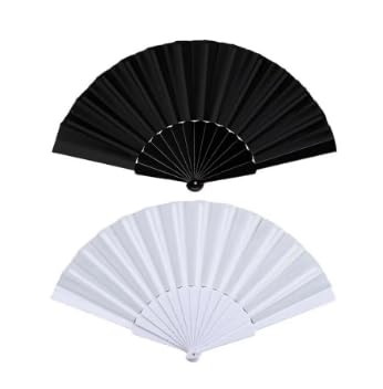 Elegant 7AGAT classic silk handheld folding fan with Chinese and Spanish design details, ideal for weddings, parties, and home decor.