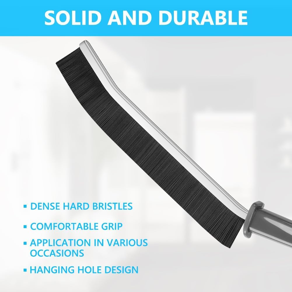 Cleaning brush with text highlighting features on a white background