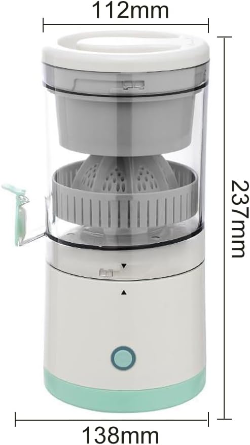 White and gray kitchen appliance with dimensions labeled