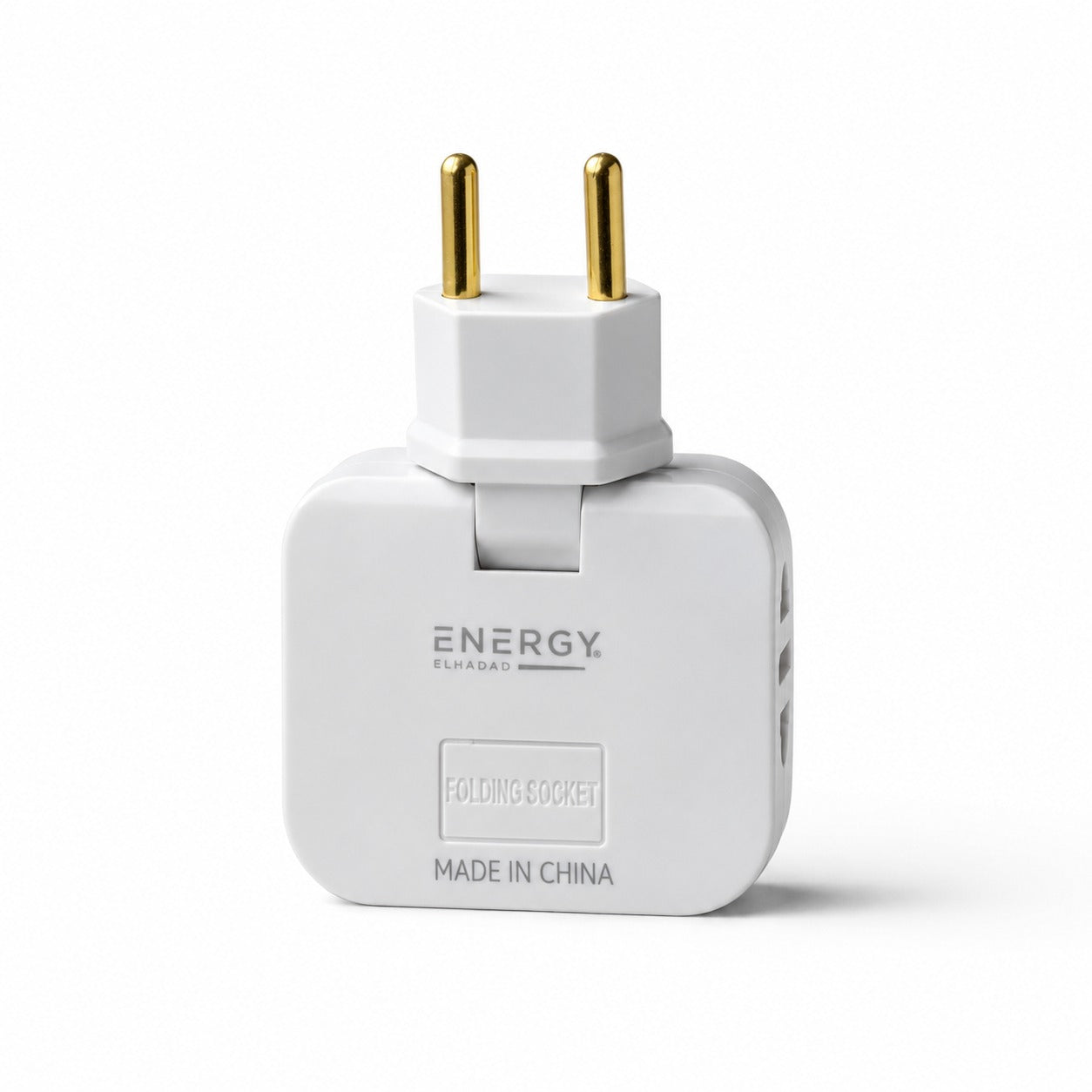 180 Degree Swivel Socket Converter Compact Power Adapter for Home, Office & Travel - White