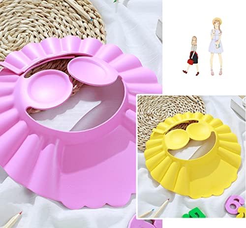 Adjustable Kids Shower Cap with Ear Protection – Water-Resistant EVA Bath Visor for Hair Washing