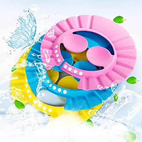 Adjustable Kids Shower Cap with Ear Protection – Water-Resistant EVA Bath Visor for Hair Washing