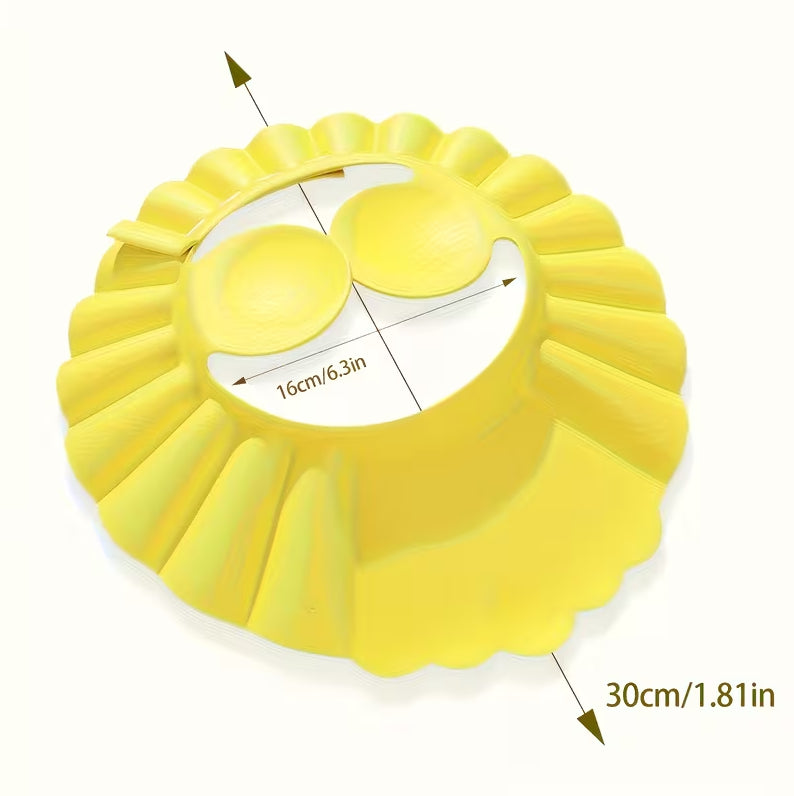 Adjustable Kids Shower Cap with Ear Protection – Water-Resistant EVA Bath Visor for Hair Washing