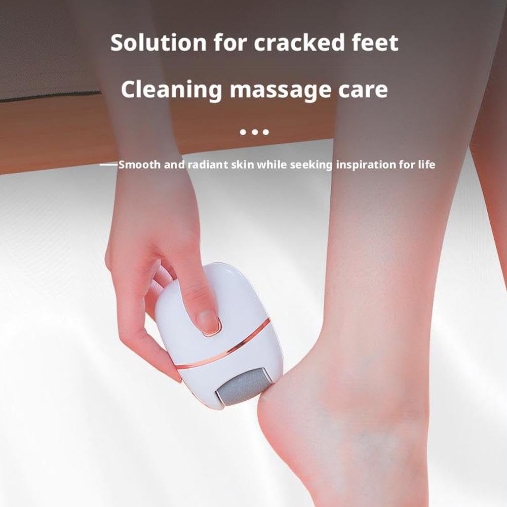 USB Rechargeable Electric Foot File with LED Light, 2 Speeds Callus Remover for Smooth Feet