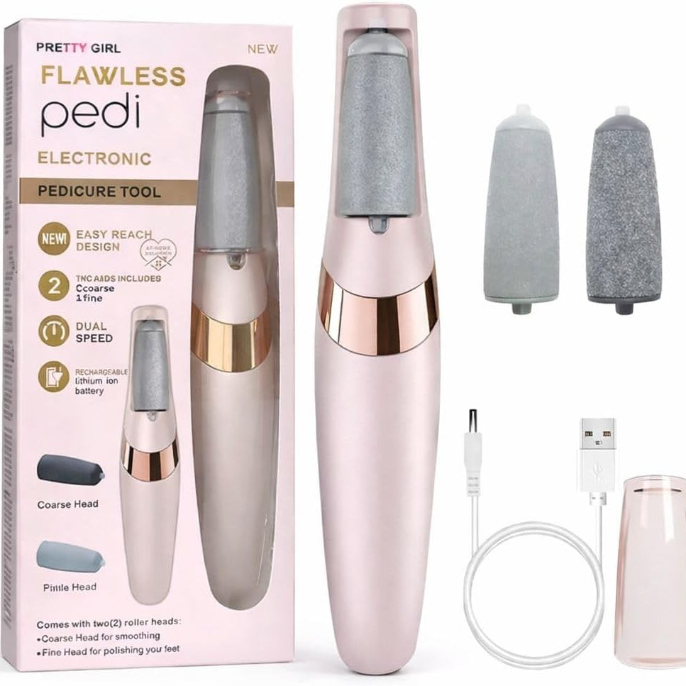USB Rechargeable Electric Foot File with 2 Speeds for Heel Callus Removal – Portable Size