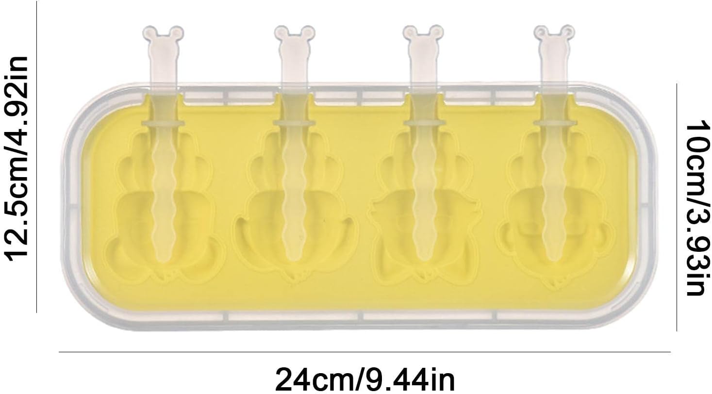 Front view of 7AGAT reusable ice pop molds with lids, colorful easy-release popsicle mold set for homemade frozen treats.