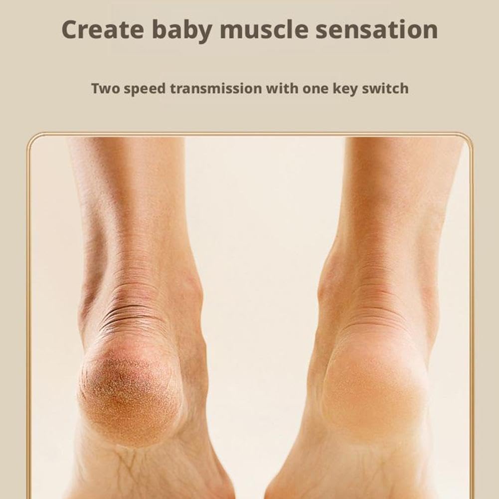 USB Rechargeable Electric Foot File with LED Light, 2 Speeds Callus Remover for Smooth Feet