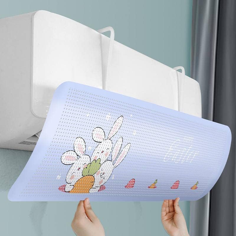 Adjustable Wall AC Air Deflector for Split Air Conditioner, Retractable Airflow Guide for Bedroom and Office – White