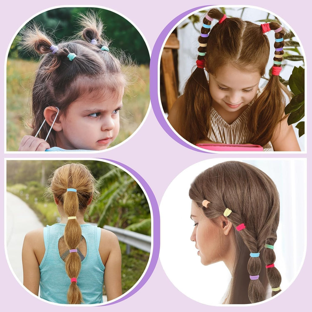 Seamless thick cotton elastic hair ties for women, 7AGAT brand, designed for gentle ponytail holding without damage.