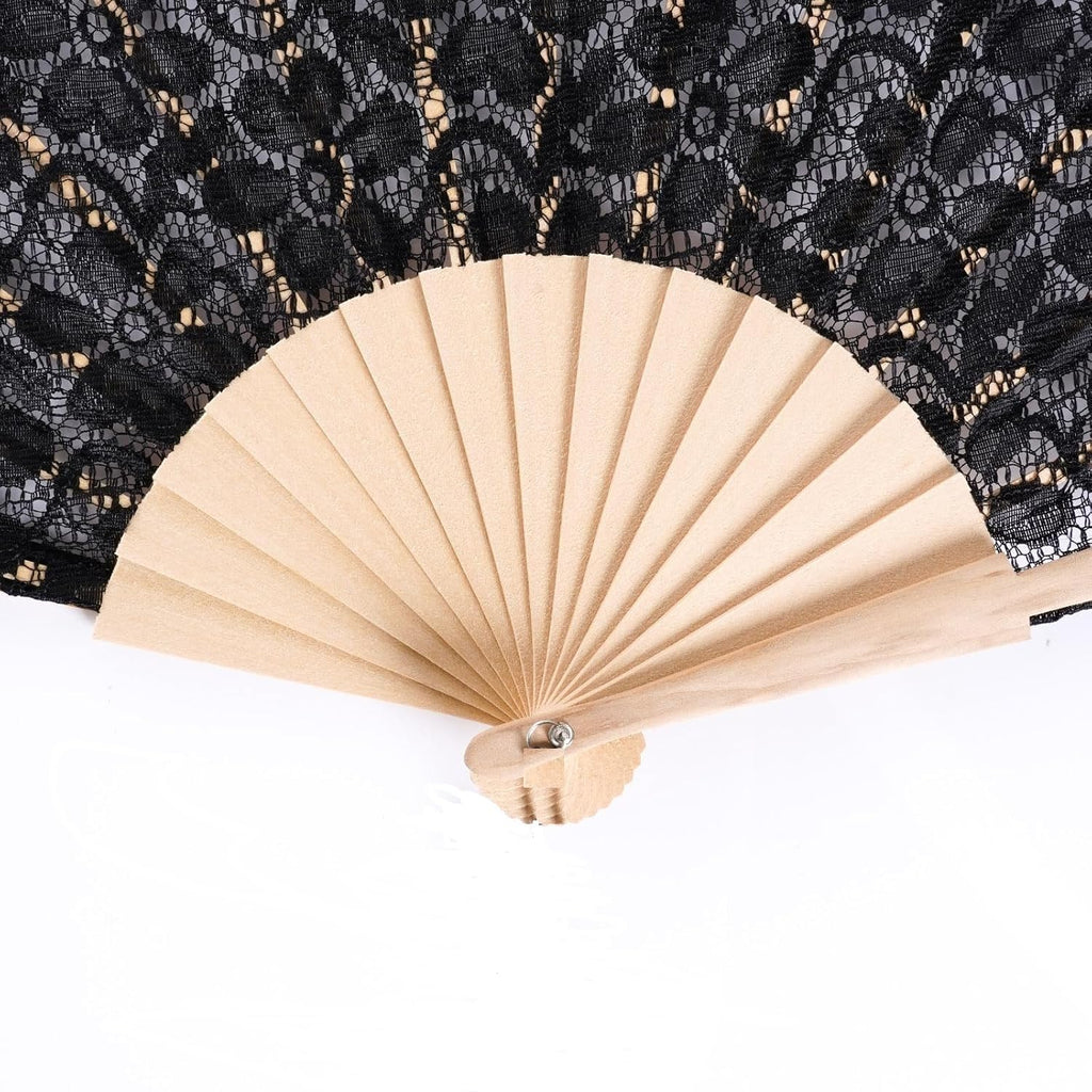 7AGAT bamboo silk handheld fan with floral design, ideal for women’s wedding, dancing, and party decoration.