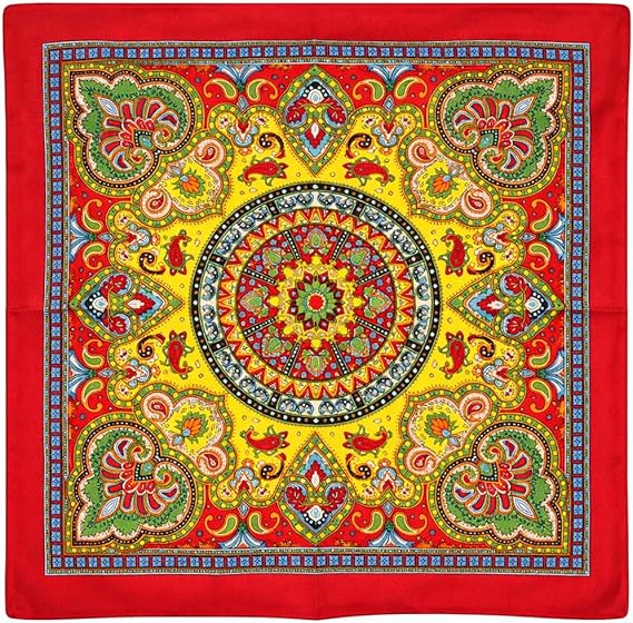 Unisex 7AGAT bandana scarf used as head wrap, neck cover, face mask, or handkerchief, made of soft fabric in various colors.