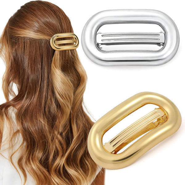 Two elegant metal hair clip claws from 7AGAT, suitable for women and girls for daily wear, parties, and special occasions.