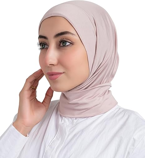 Kuwait Hijab Bonnet Cap by 7AGAT, soft stretch fabric, breathable lightweight inner hijab cap for daily wear, shown in close-up.