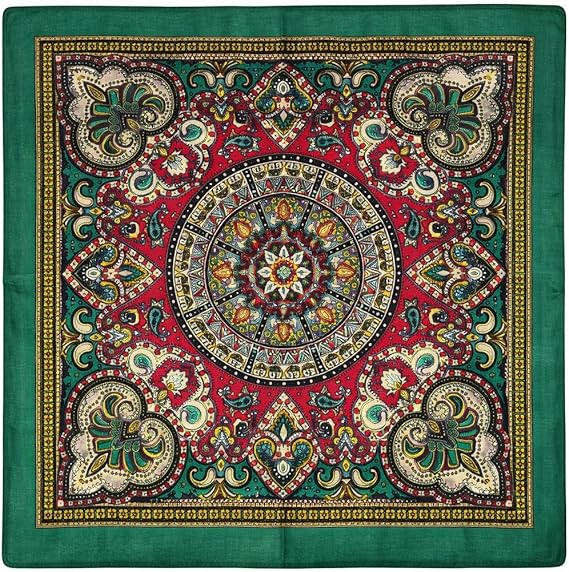 Unisex 7AGAT bandana scarf used as head wrap, neck cover, or face mask, made of lightweight fabric with colorful patterns.