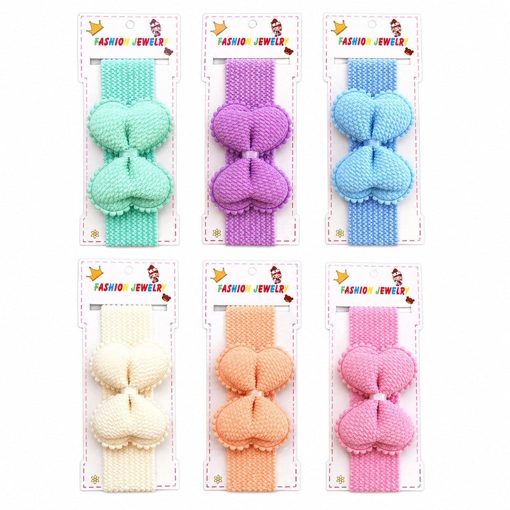 Set of 7AGAT baby headbands with soft elastic bands and bow designs, toddler and girl hair accessories for daily wear