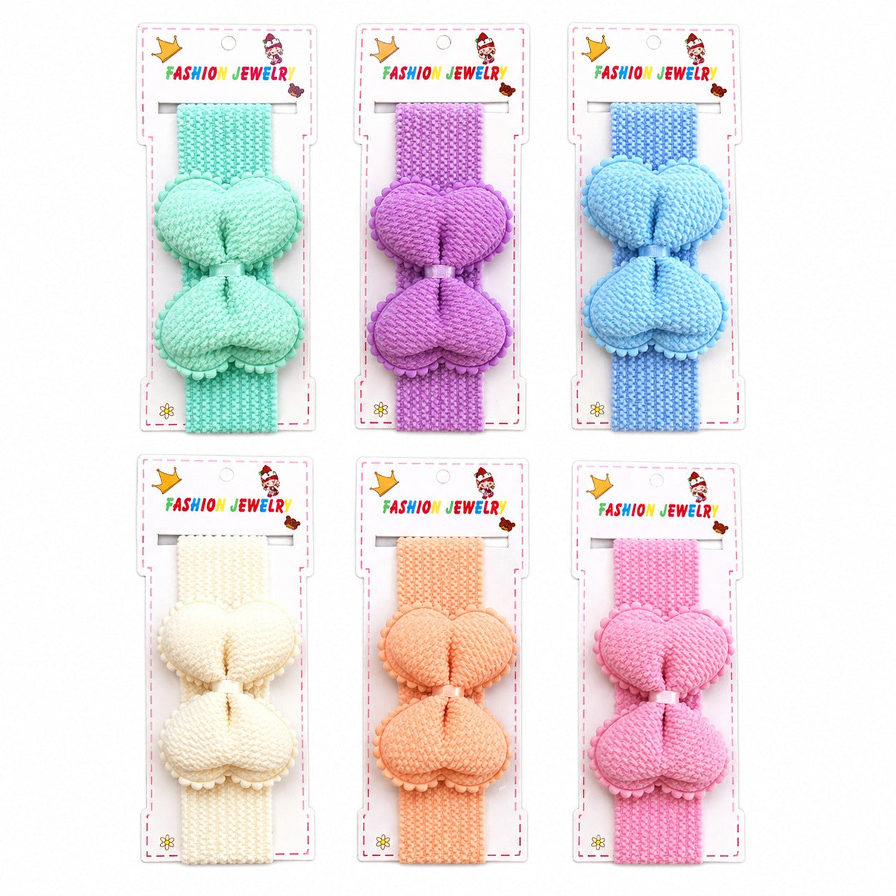 Set of 7AGAT baby headbands with soft elastic bands and bow designs, toddler and girl hair accessories for daily wear