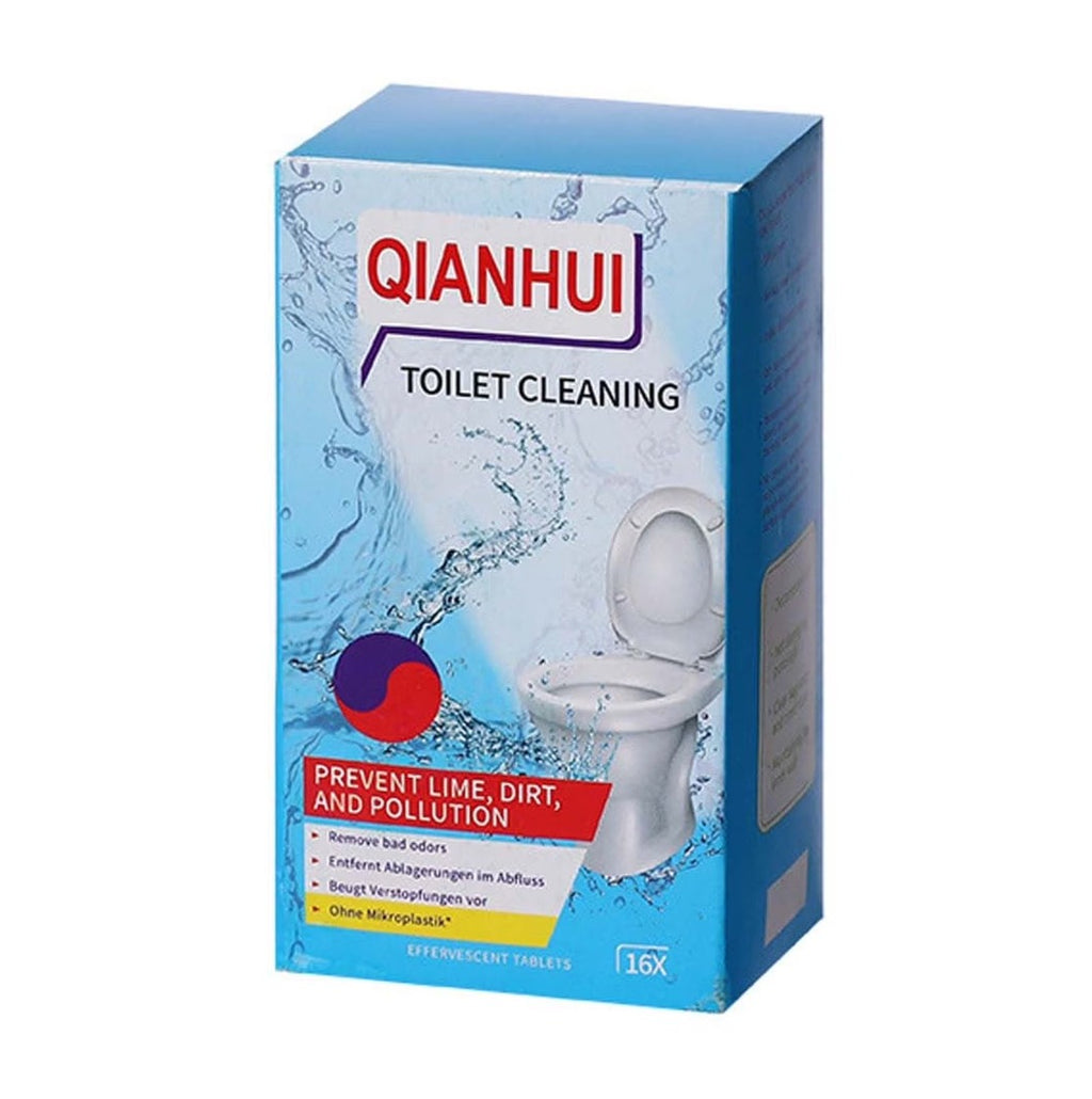 7AGAT 16PCS toilet cleaning effervescent tablets for descaling, deodorizing, and stain removal in bathroom cleaning tools.