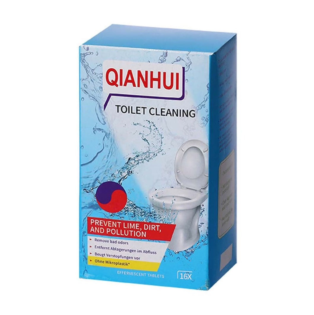 7AGAT 16PCS toilet cleaning effervescent tablets for descaling, deodorizing, and stain removal in bathroom cleaning tools.