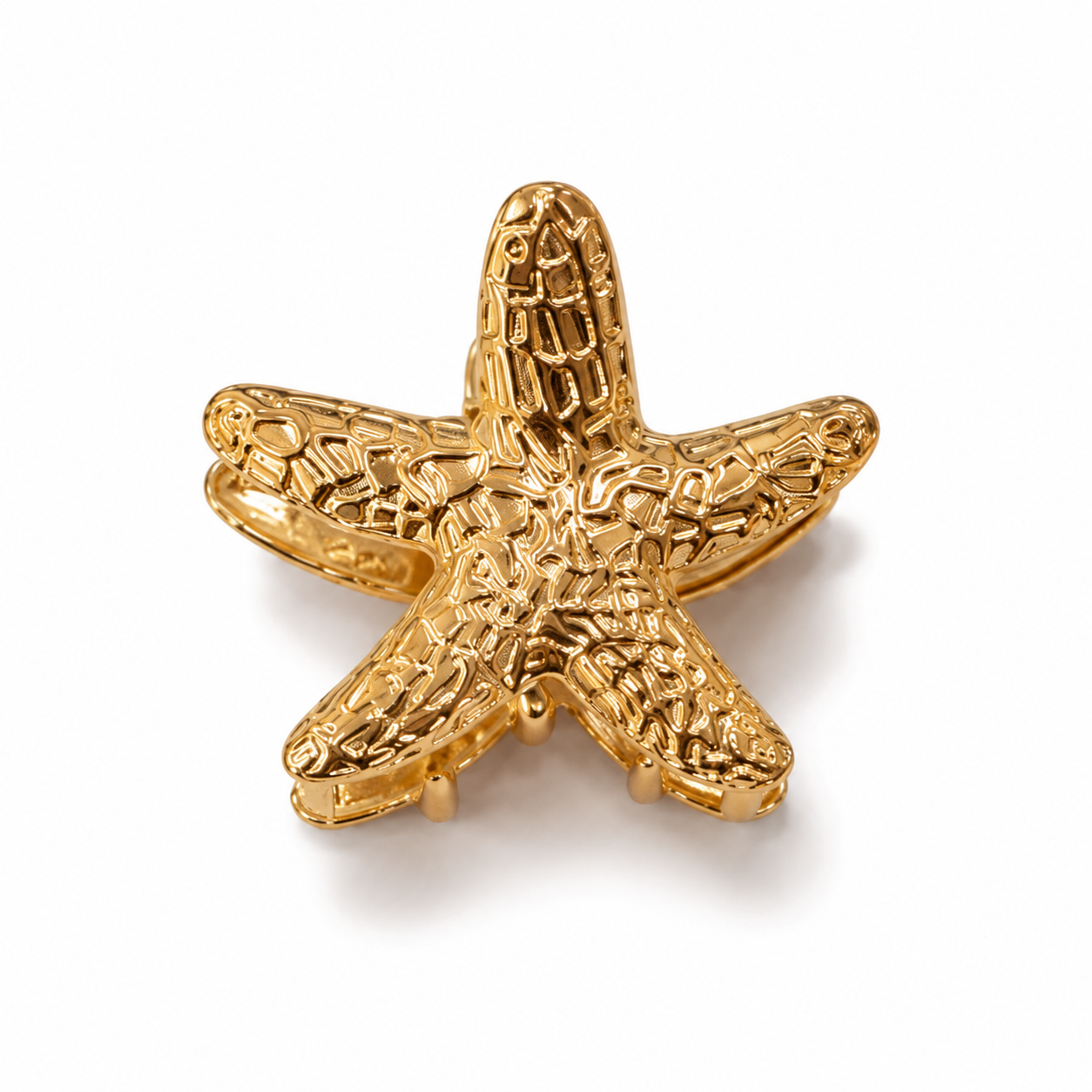 Metal Hair Clips Set, Sea-Inspired Assorted Shapes, Gold Tone Hair Accessories for Women and Girls, 2 Pieces