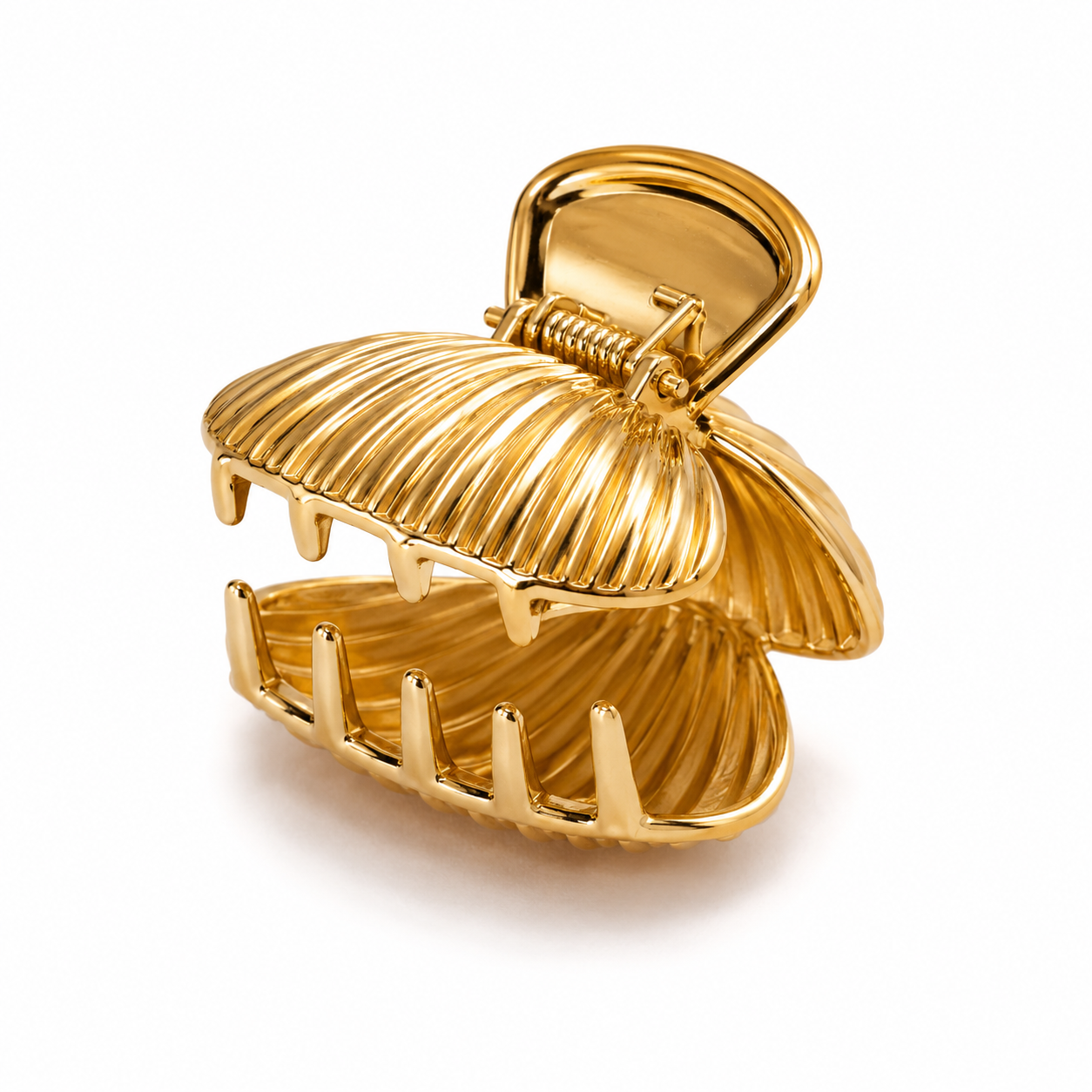 Metal Hair Clips Set, Sea-Inspired Assorted Shapes, Gold Tone Hair Accessories for Women and Girls, 2 Pieces