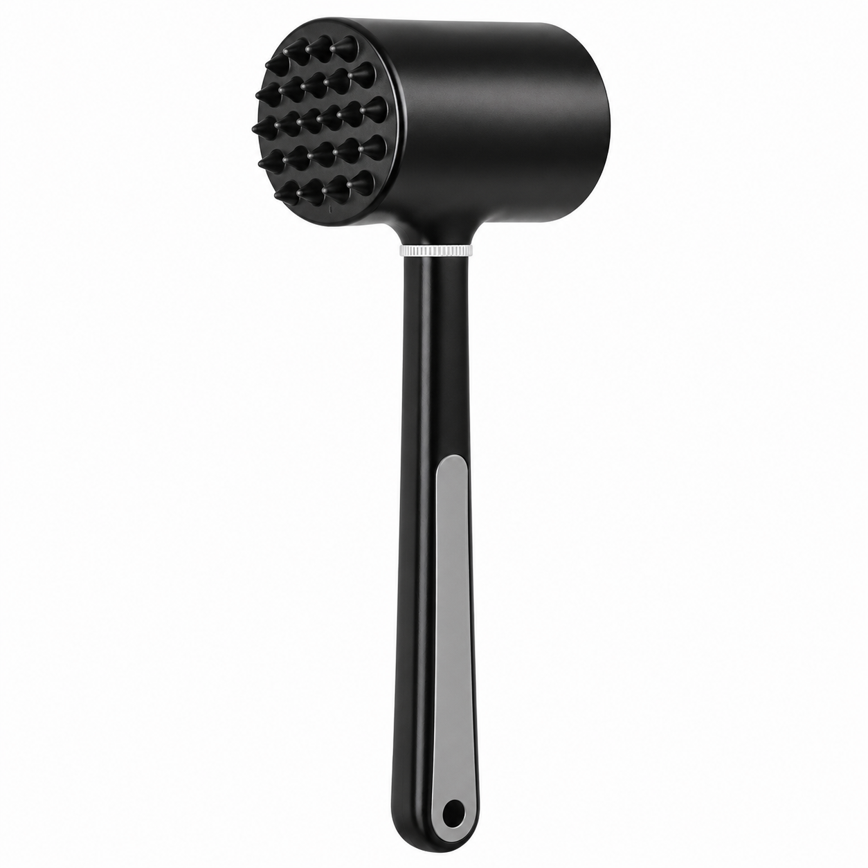 7AGAT meat hammer tenderizer with dual-sided metal head and black ABS handle for tenderizing beef, steak, and chicken.
