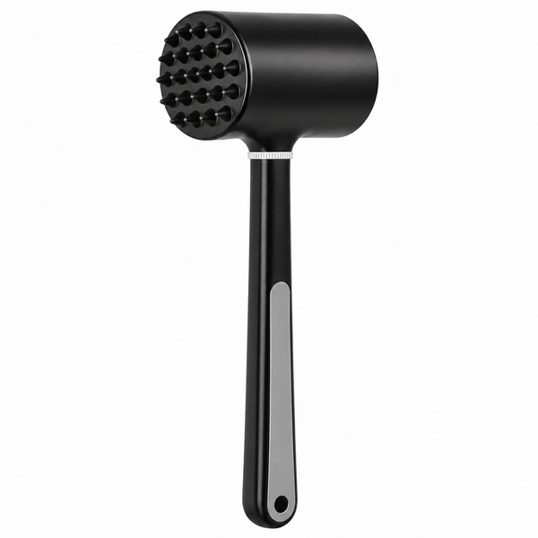 7AGAT meat hammer tenderizer with dual-sided metal head and black ABS handle for tenderizing beef, steak, and chicken.