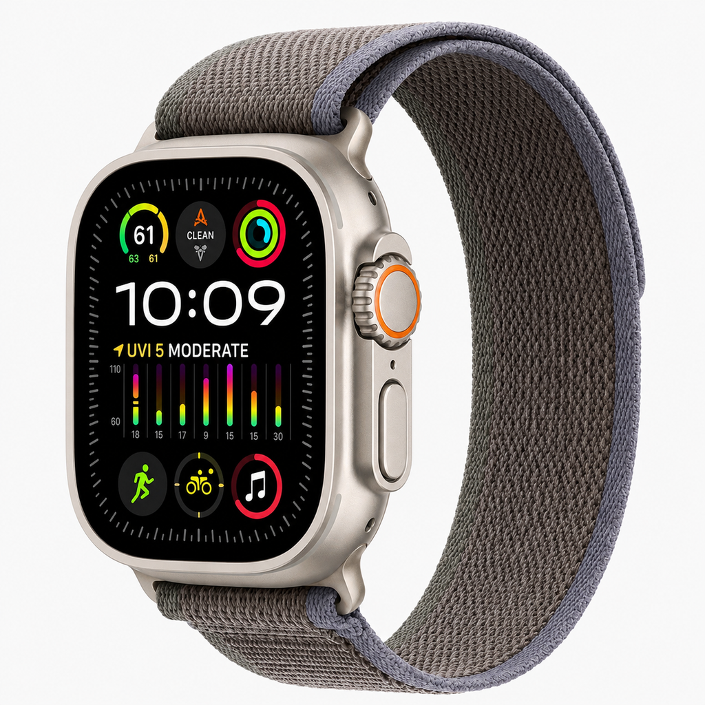 Silver 7AGAT W607 Ultra Smart Watch with 2.01-inch display, interchangeable wrist bands, Bluetooth calling, and health tracking features.
