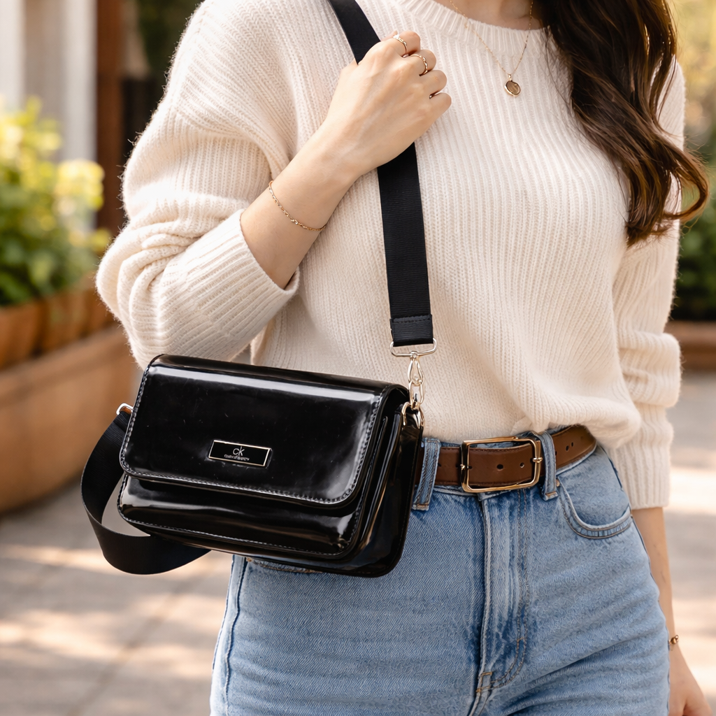 7AGAT women's handbag featuring a stylish shoulder and crossbody purse with a sleek design for casual or evening use.