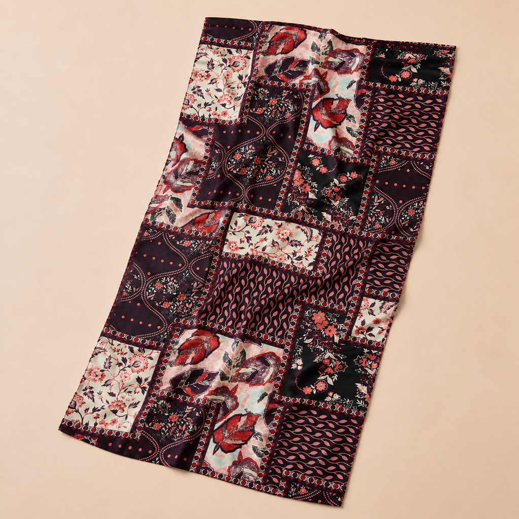 Women’s Printed Scarf, Soft Lightweight Multi-Use Head and Neck Scarf, 160 × 46 cm, Assorted Colors