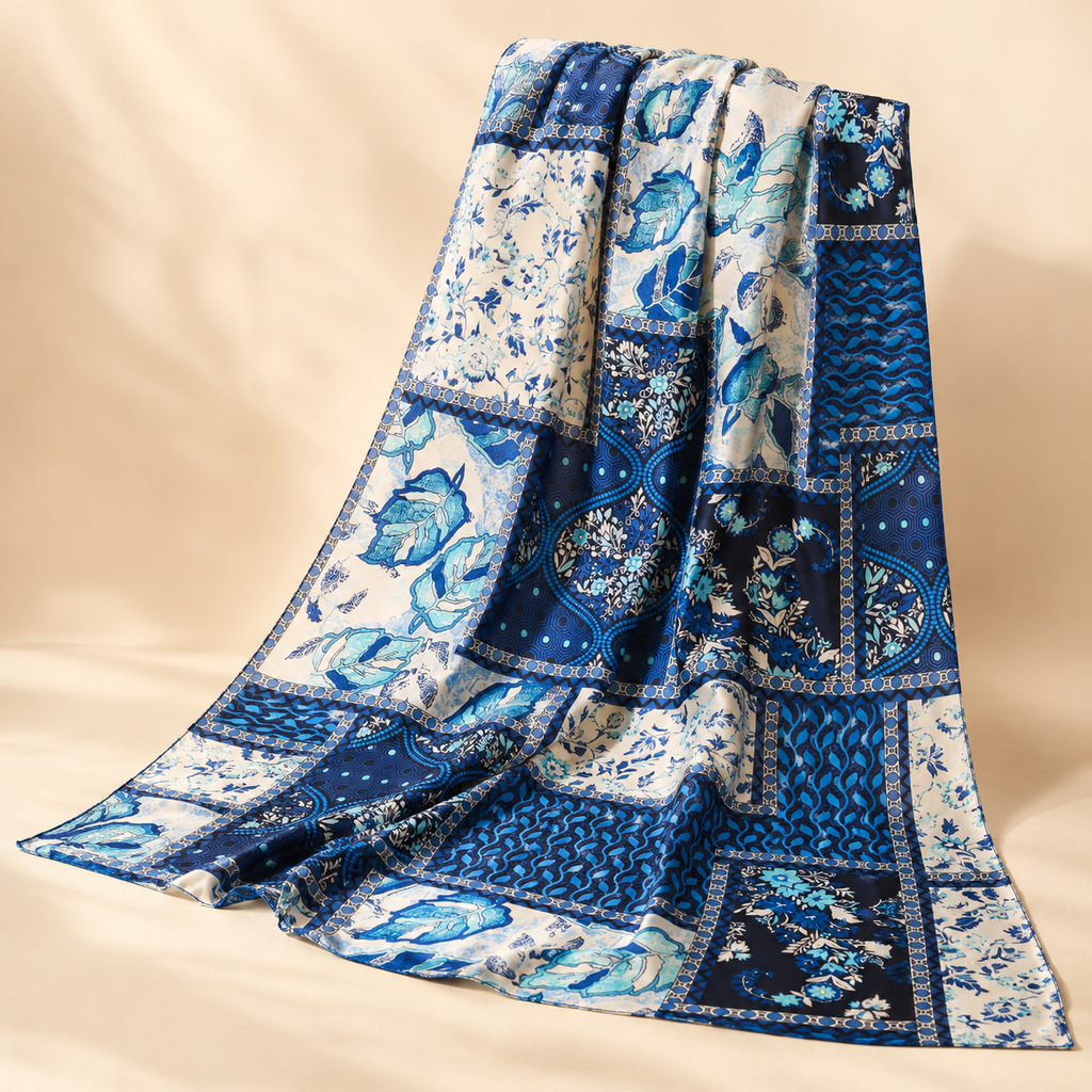 Women’s Printed Scarf, Soft Lightweight Multi-Use Head and Neck Scarf, 160 × 46 cm, Assorted Colors