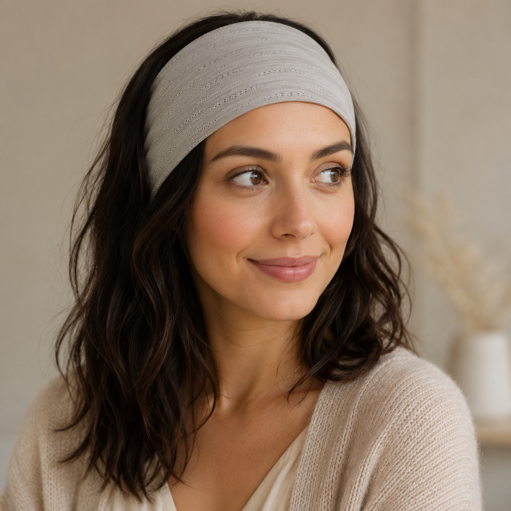 Women’s Soft Ribbed Elastic Headband, Stretchy Hair Band for Sports, Yoga, Makeup and Daily Wear