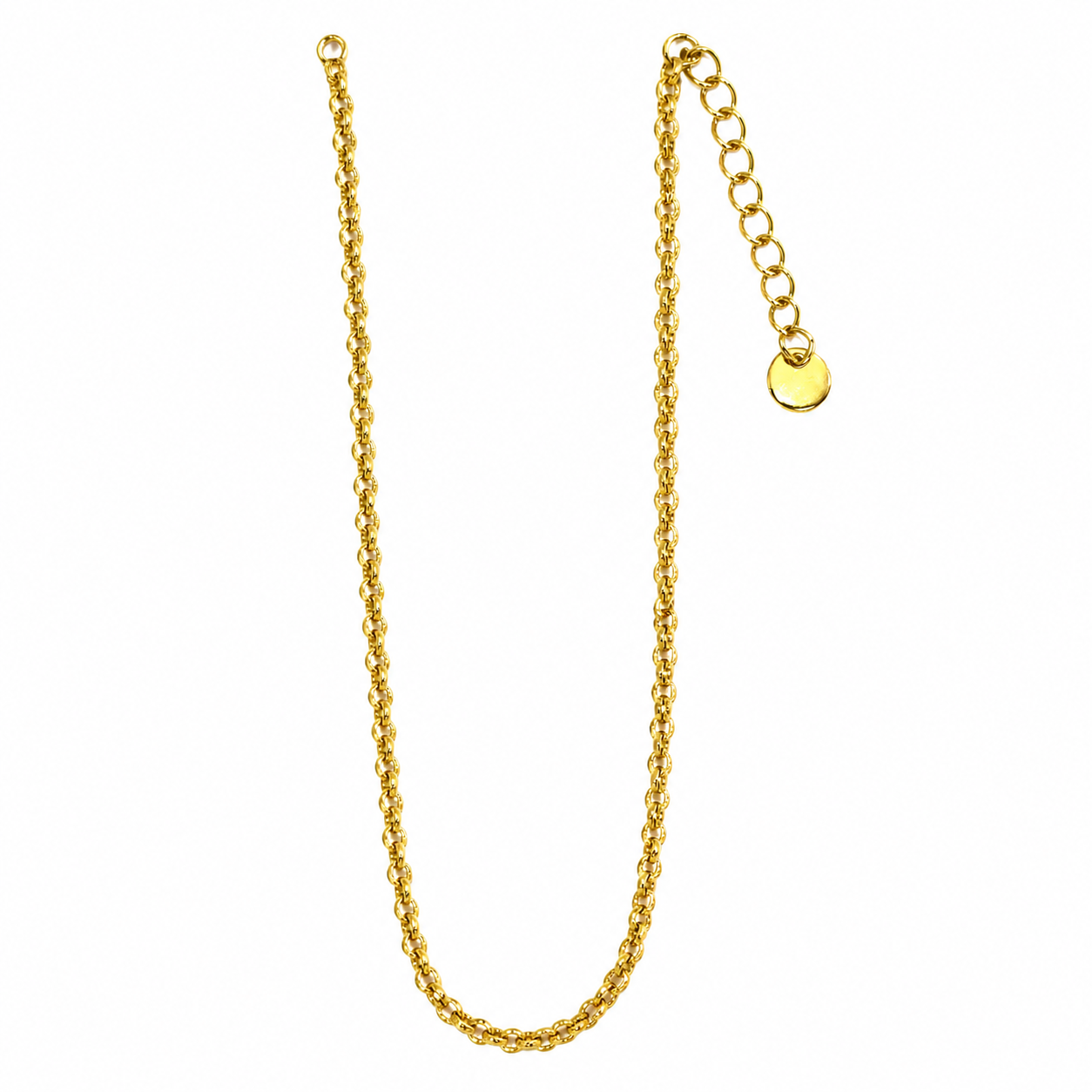 Gold stainless steel anklet for women featuring an adjustable lobster clasp, lightweight, tarnish-resistant, elegant modern jewelry.