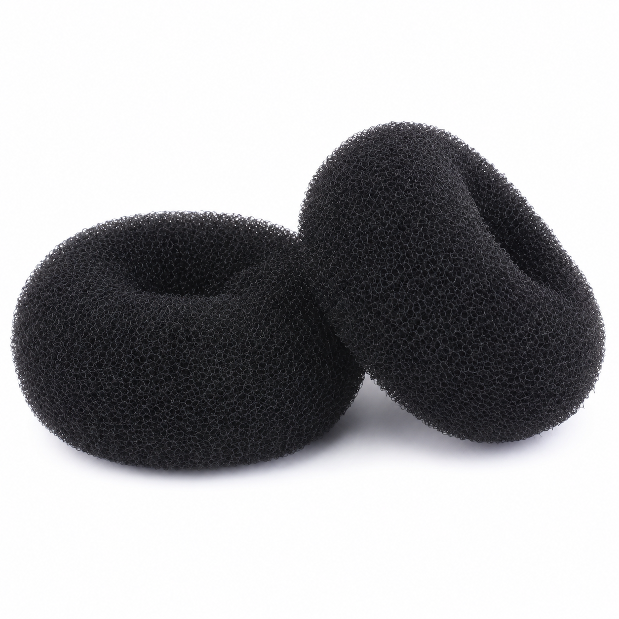 7AGAT hair donut bun maker ring for creating stylish buns, includes 2 pieces for short and thin hair styling.