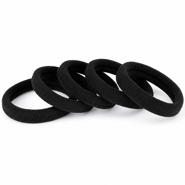 Seamless thick cotton elastic ponytail holders for women by 7AGAT, gentle on hair and designed for secure, no-damage ponytails.