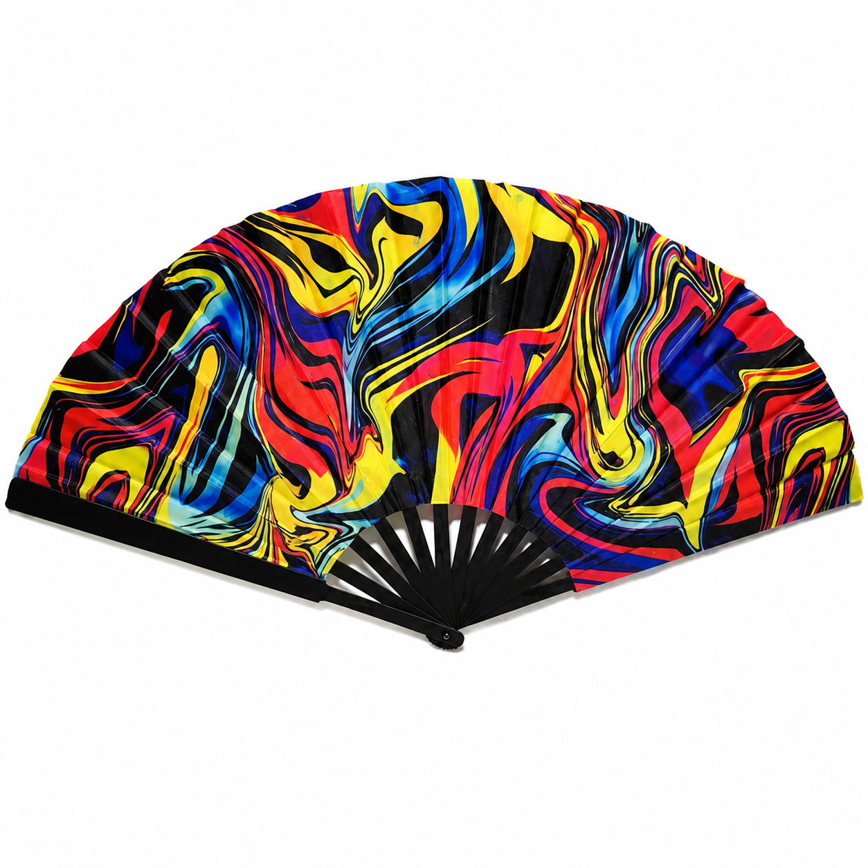 7AGAT bamboo silk handheld folding fan with intricate design, perfect for wedding decoration, dancing, and parties.