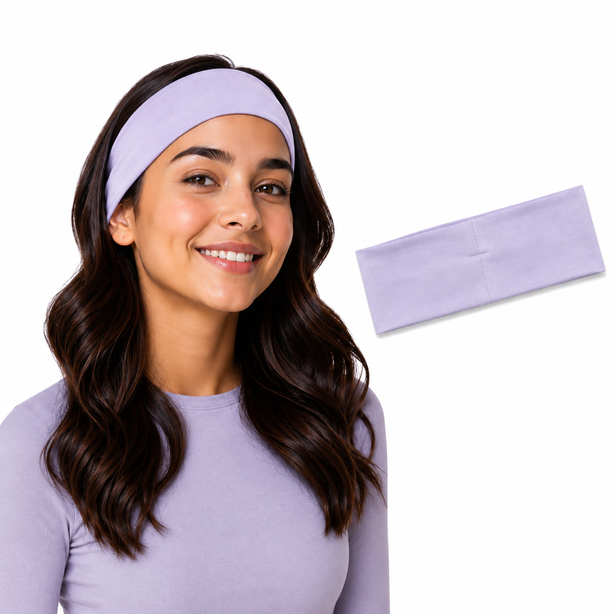Plain stretchy 7AGAT headbands with soft cotton fabric, non-slip elastic hair bands for women, ideal for daily wear.