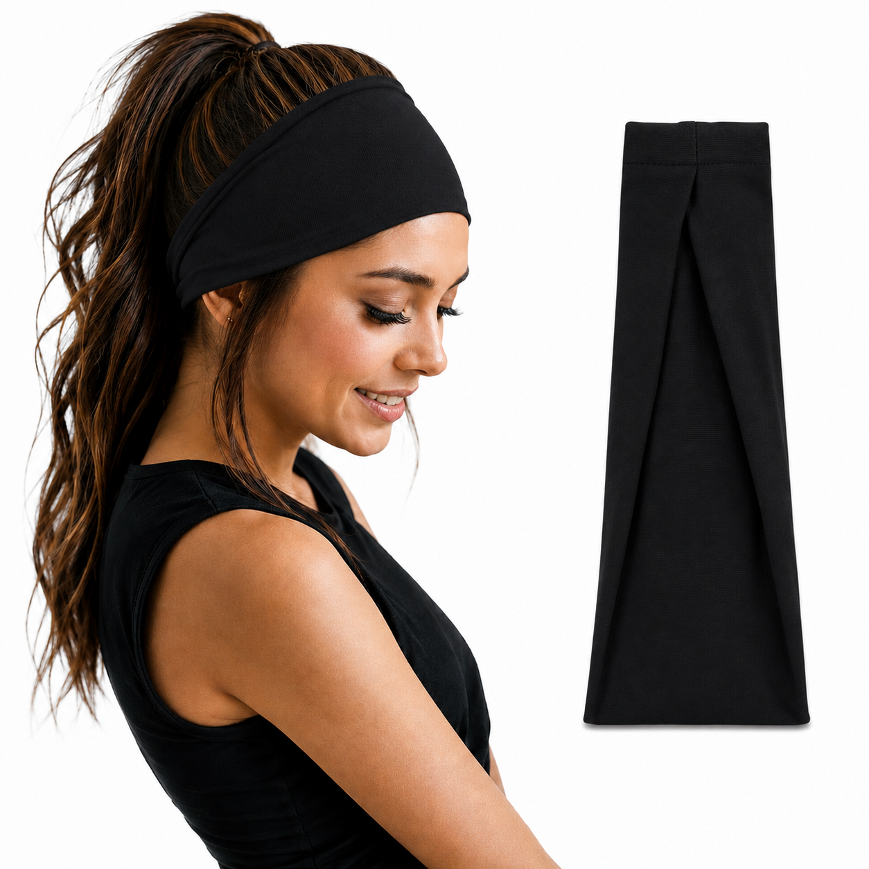 Cotton headbands for women and men by 7AGAT, wide, non-slip style made from 95% Egyptian cotton for daily wear.