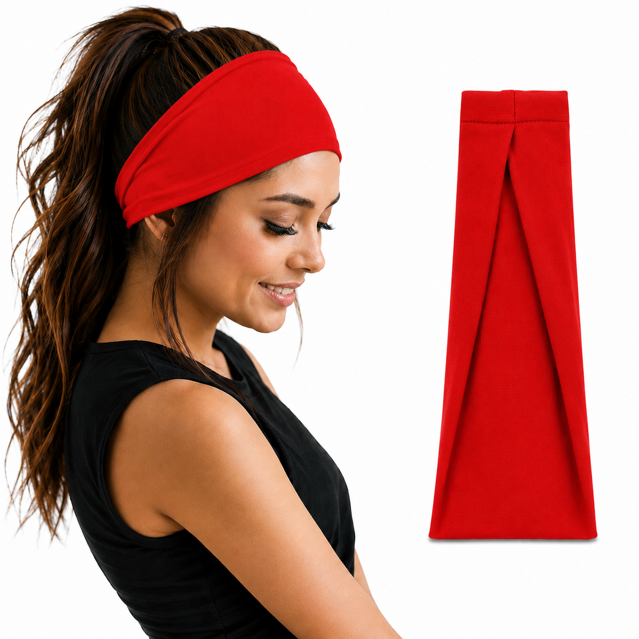 Wide cotton headbands for women and men by 7AGAT, made from 95% Egyptian cotton, non-slip, ideal for daily wear.