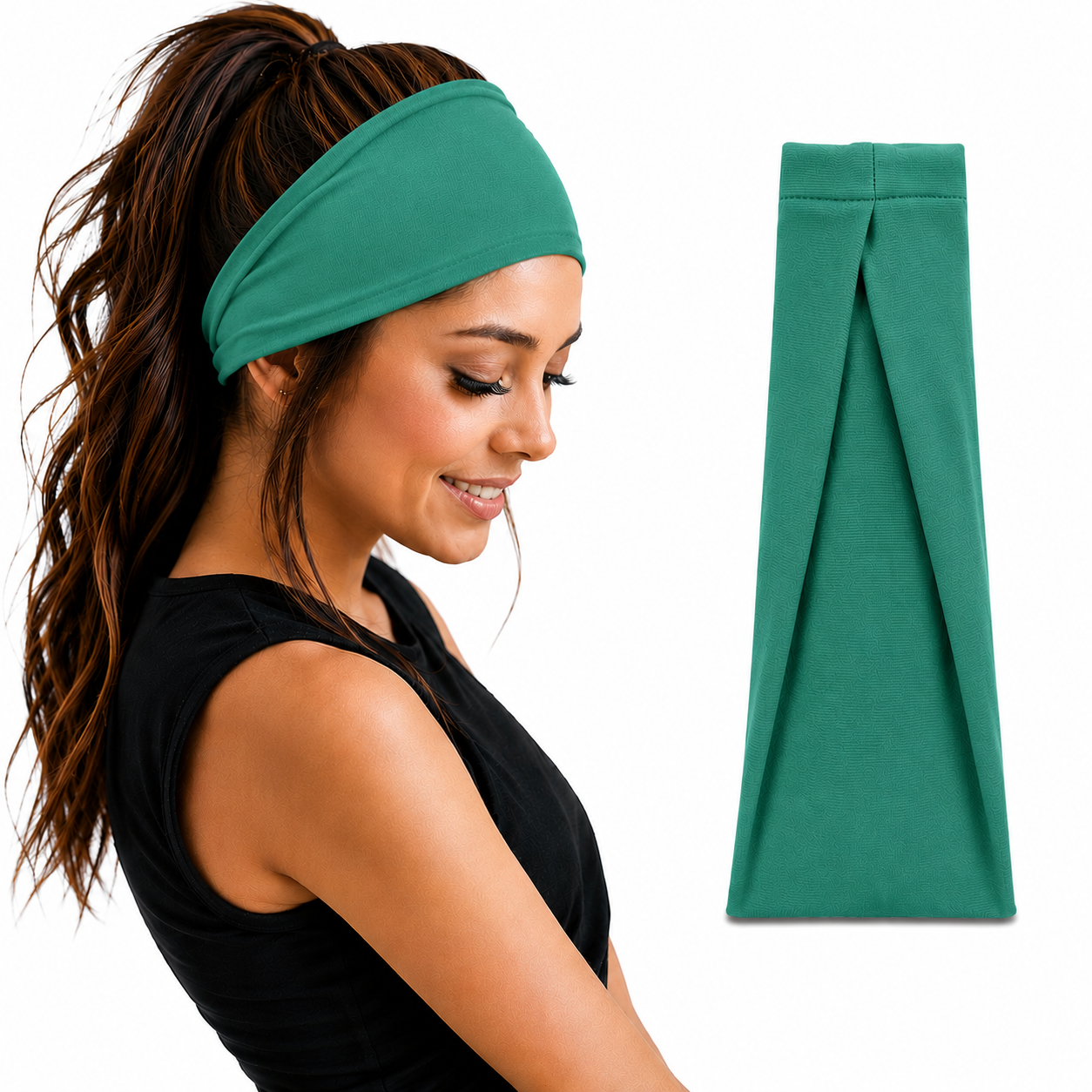 Wide cotton headbands for women and men by 7AGAT, made from 95% Egyptian cotton, non-slip, perfect for daily wear.
