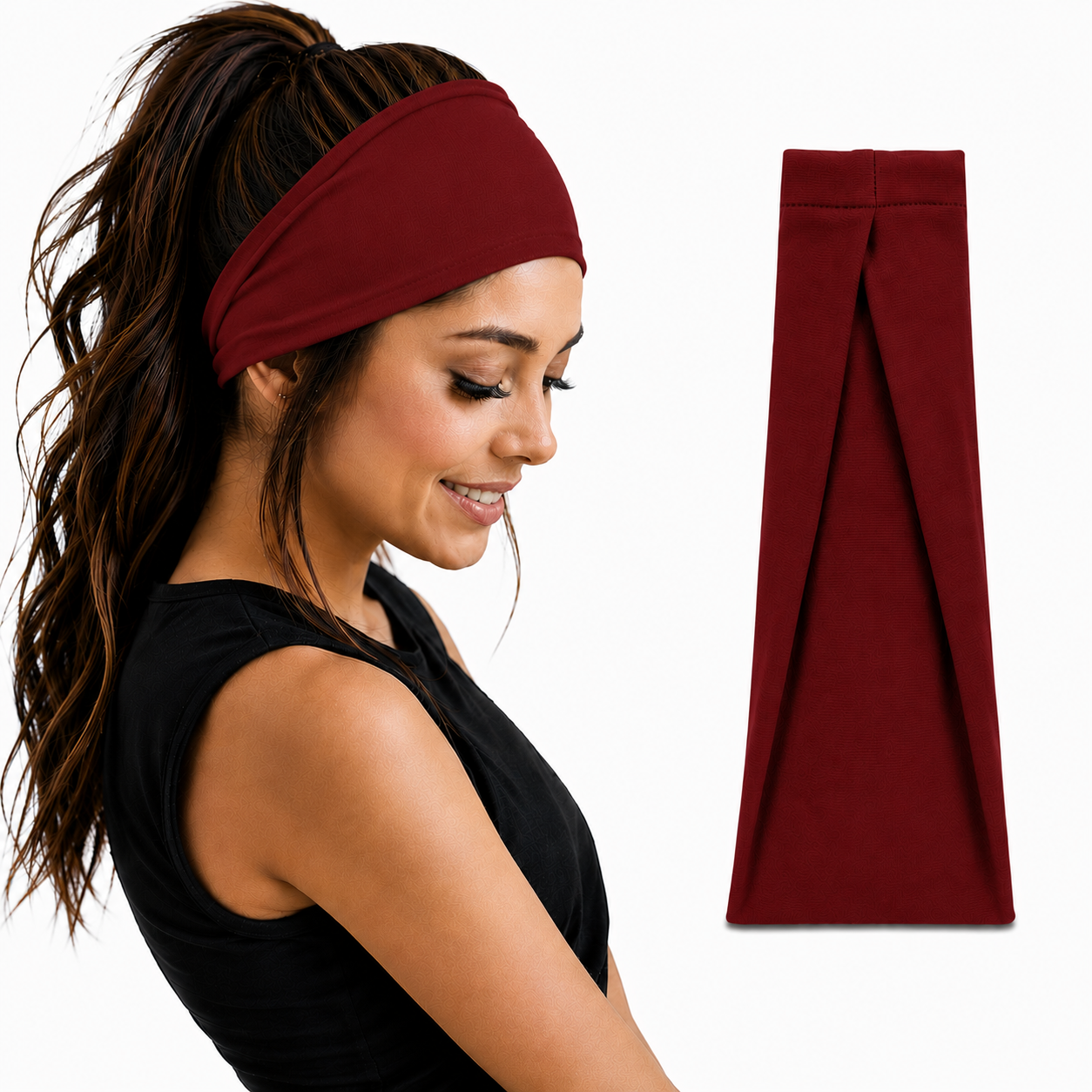 Wide cotton headbands for women and men by 7AGAT, made from 95% Egyptian cotton with a non-slip design for daily wear.