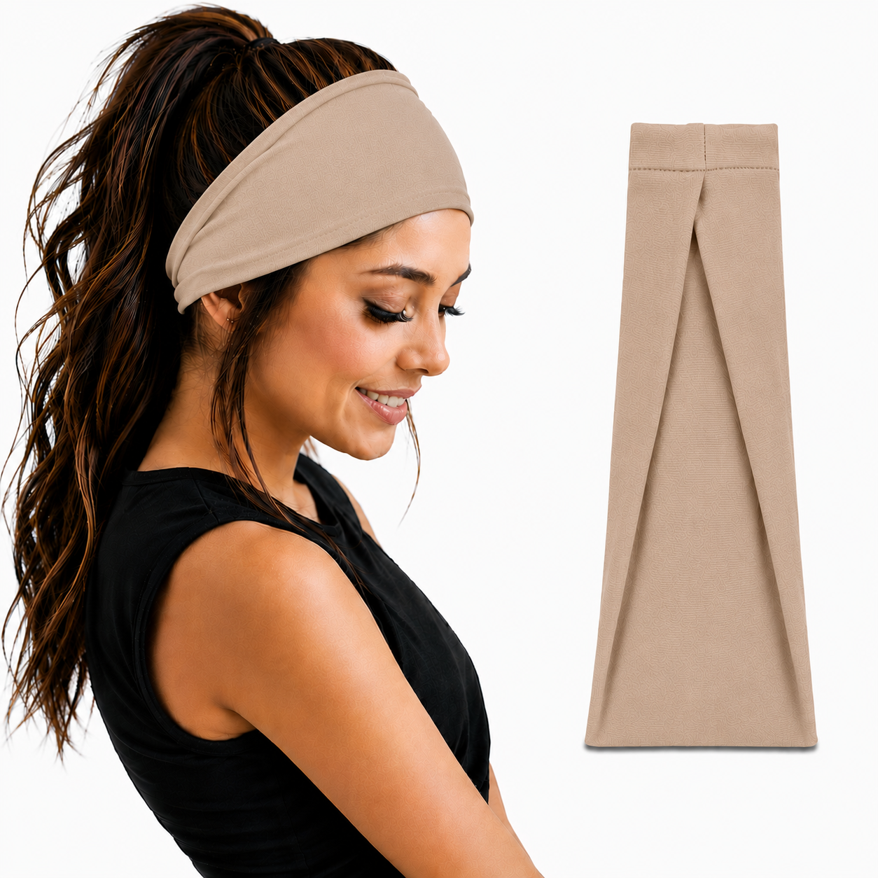 7AGAT cotton headbands for women and men, non-slip wide style made from 95% Egyptian cotton for daily wear.