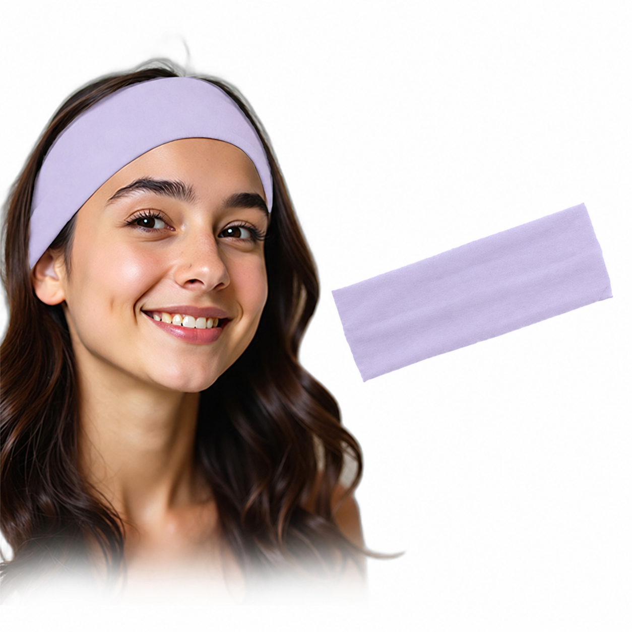 Plain stretchy 7AGAT headbands for women, soft cotton fabric, non-slip elastic hair bands for daily use.