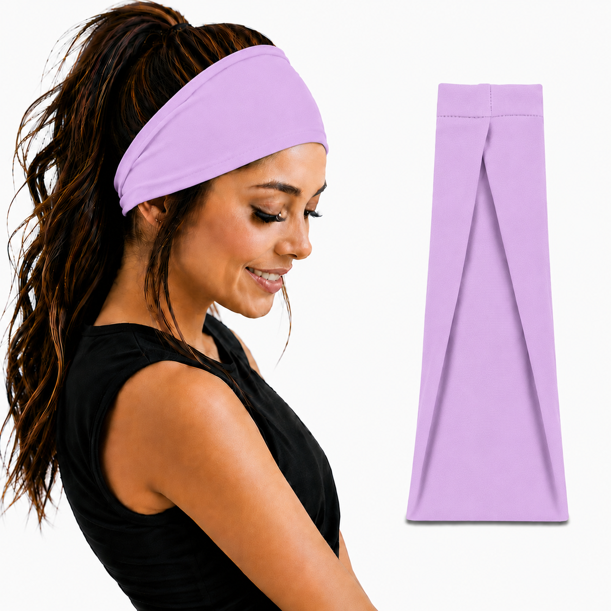 Cotton headbands for women and men by 7AGAT, wide, non-slip, made from 95% Egyptian cotton, ideal for daily wear.